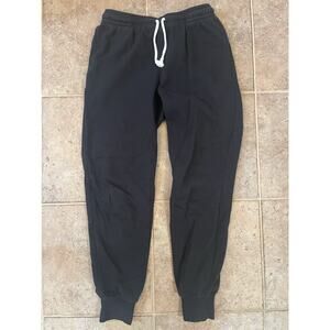 Wild Fable XS Black Sweatpants Drawstring Waist Banded Ribbed Cuff 2 Pockets
